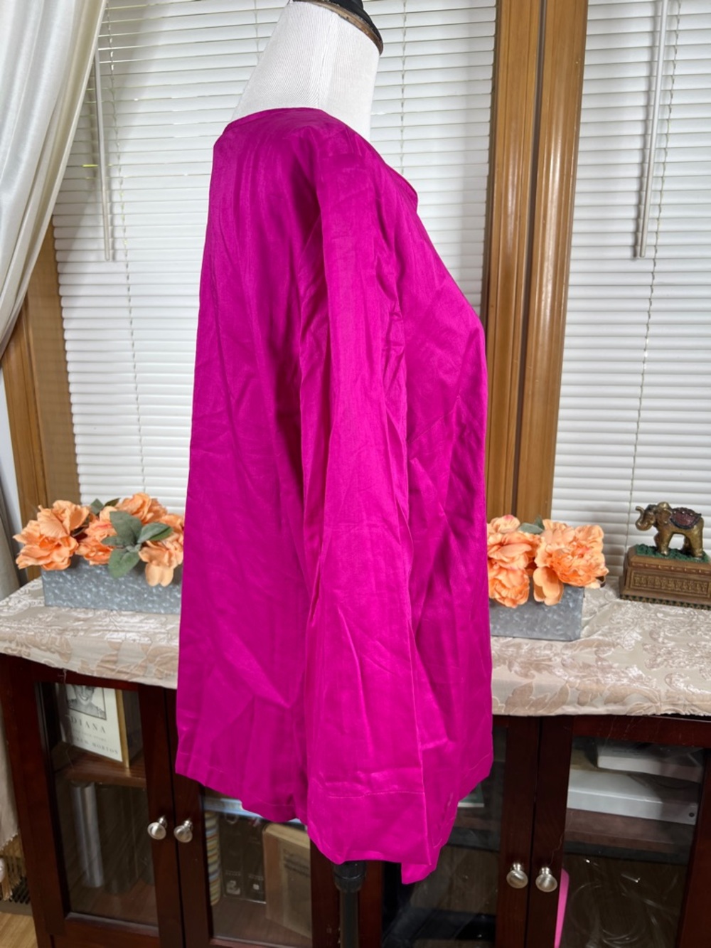 Talbots NWT Split Neck Tunic Top Size Large - Picture 4 of 8